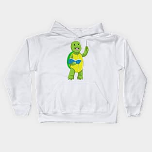 Turtle as Teacher with Book & Pointer Kids Hoodie